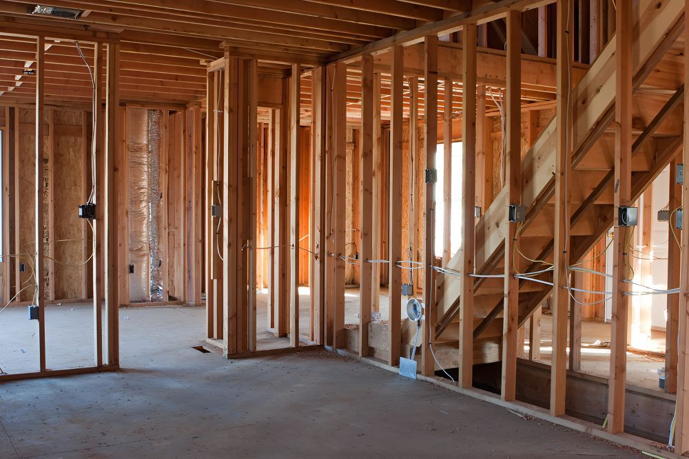 A House Is Being Built with Wooden Beams — Trussframe in Moree, NSW