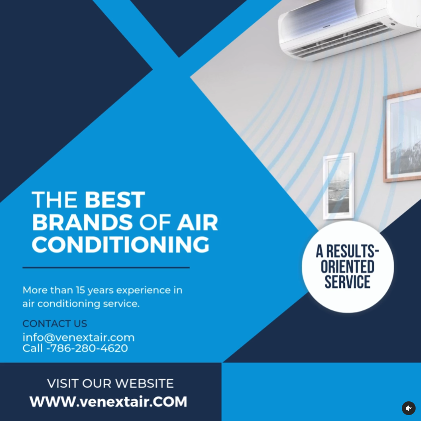 An advertisement for the best brands of air conditioning