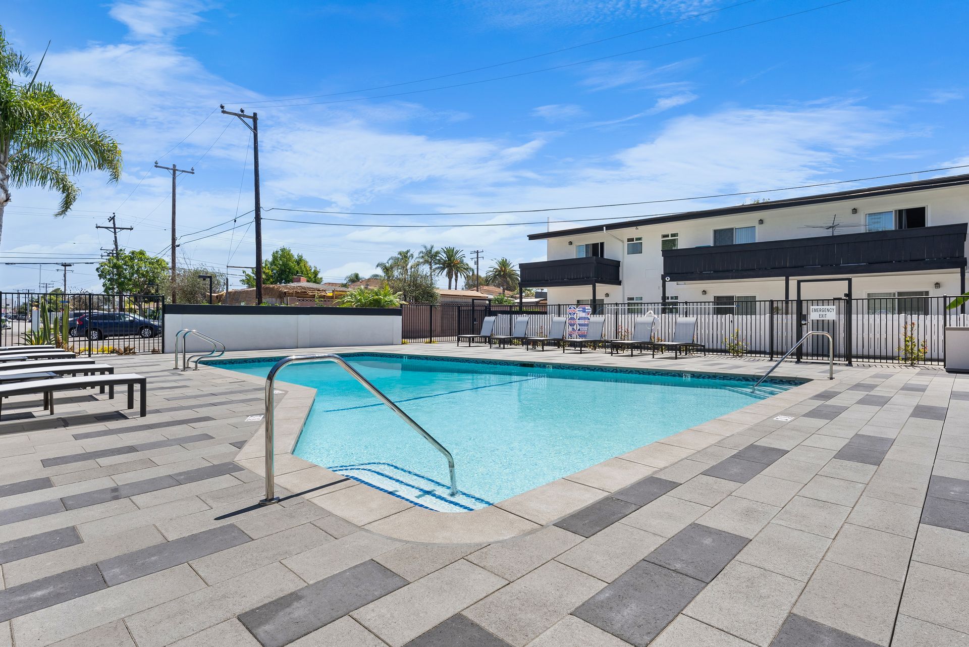 Pool with lounge chairs