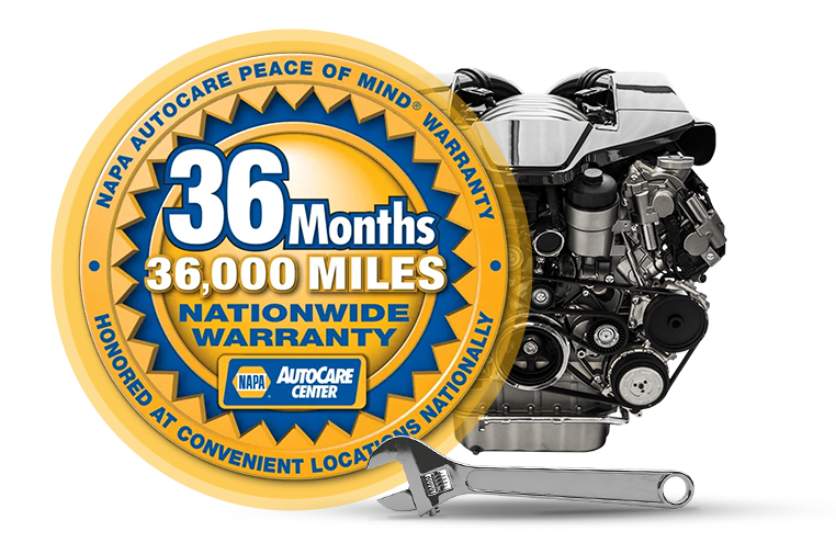 NAPA 36/36 WARRANTY BADGE | Dee’s Auto Care