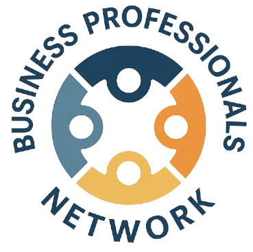 Logo for Business Professionals Network: Circle of four figures, surrounded by text.