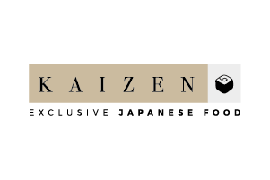 Um logotipo para comida japonesa exclusiva kaizen