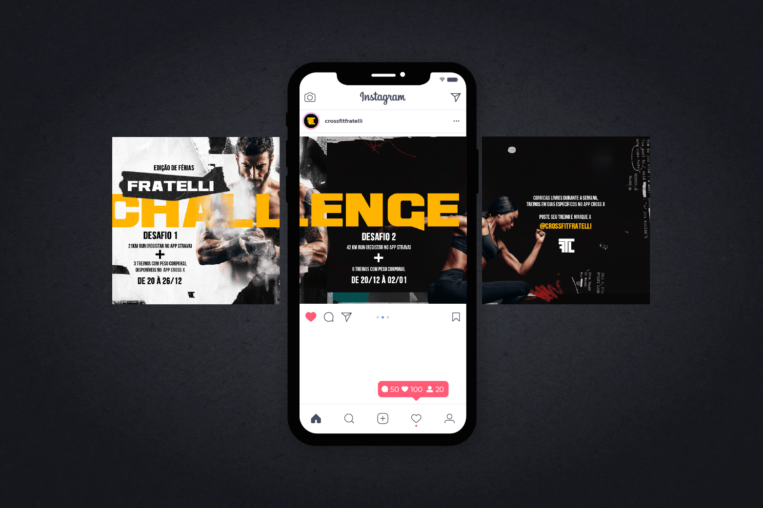 Um celular com a palavra desafio escrita nele