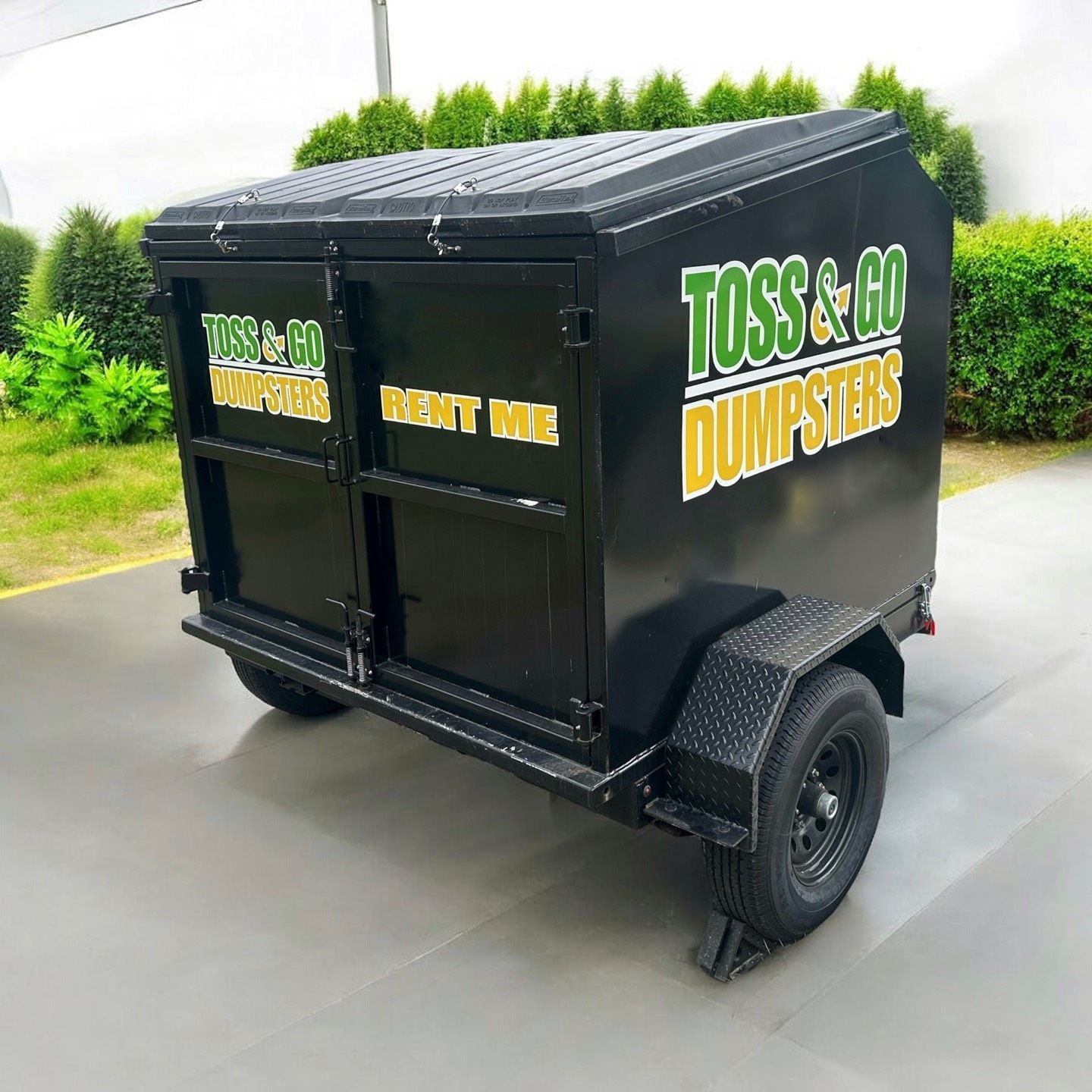 Image of a Toss & Go Mini Dumpster.