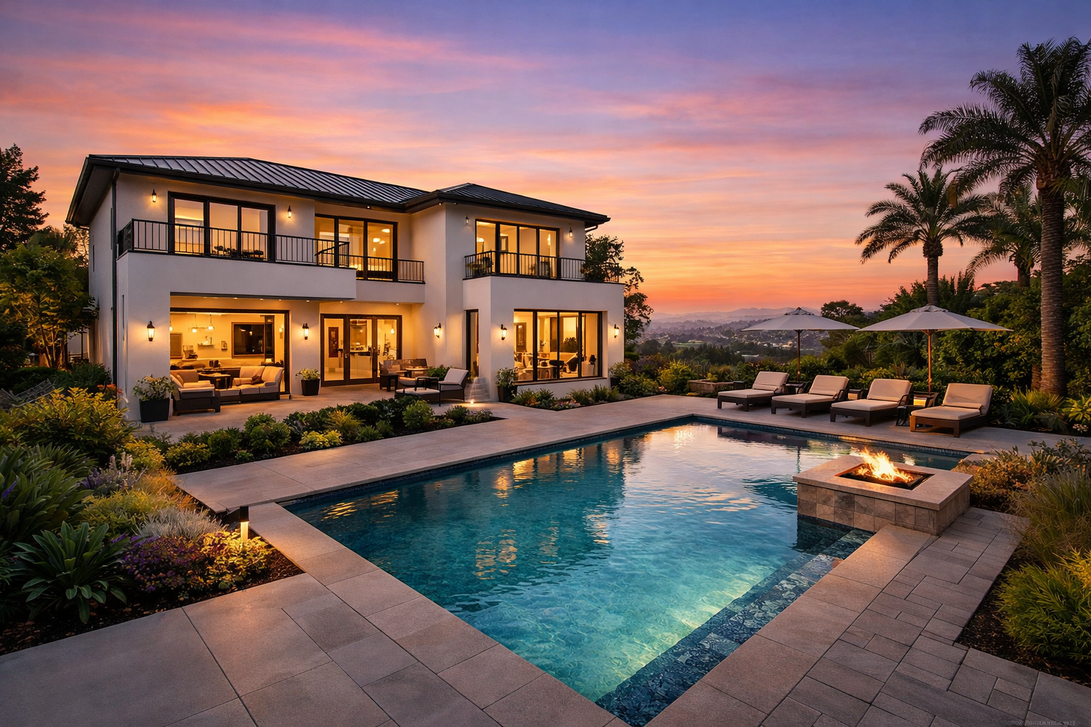 backyard with pool luxury home silicon valley