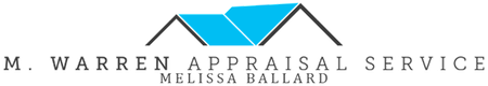 The logo for m. warren appraisal service by melissa ballard
