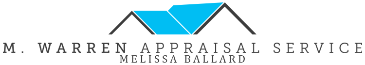 The logo for m. warren appraisal service by melissa ballard