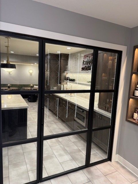Custom Glass Wine Cellar Door In Waterloo, IA