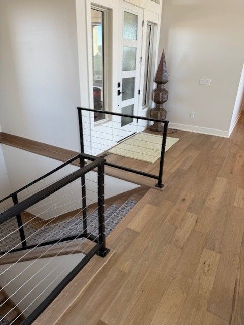 Custom Modern Interior Railing With Stainless Steel Cable Pickets In Dike, IA