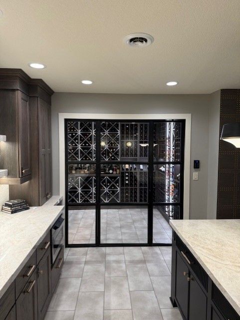 Custom Glass Wine Cellar Door In Waterloo, IA