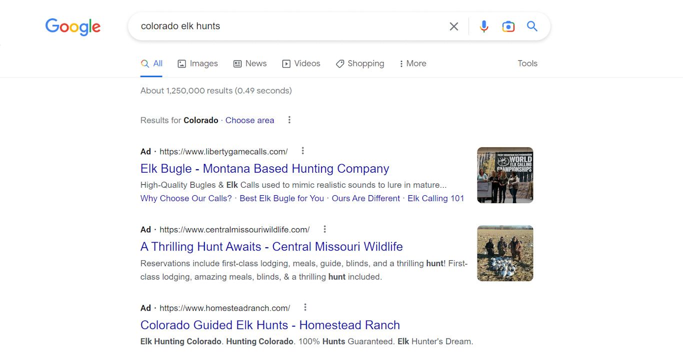 Google Ads for Hunting Guides and Outfitters