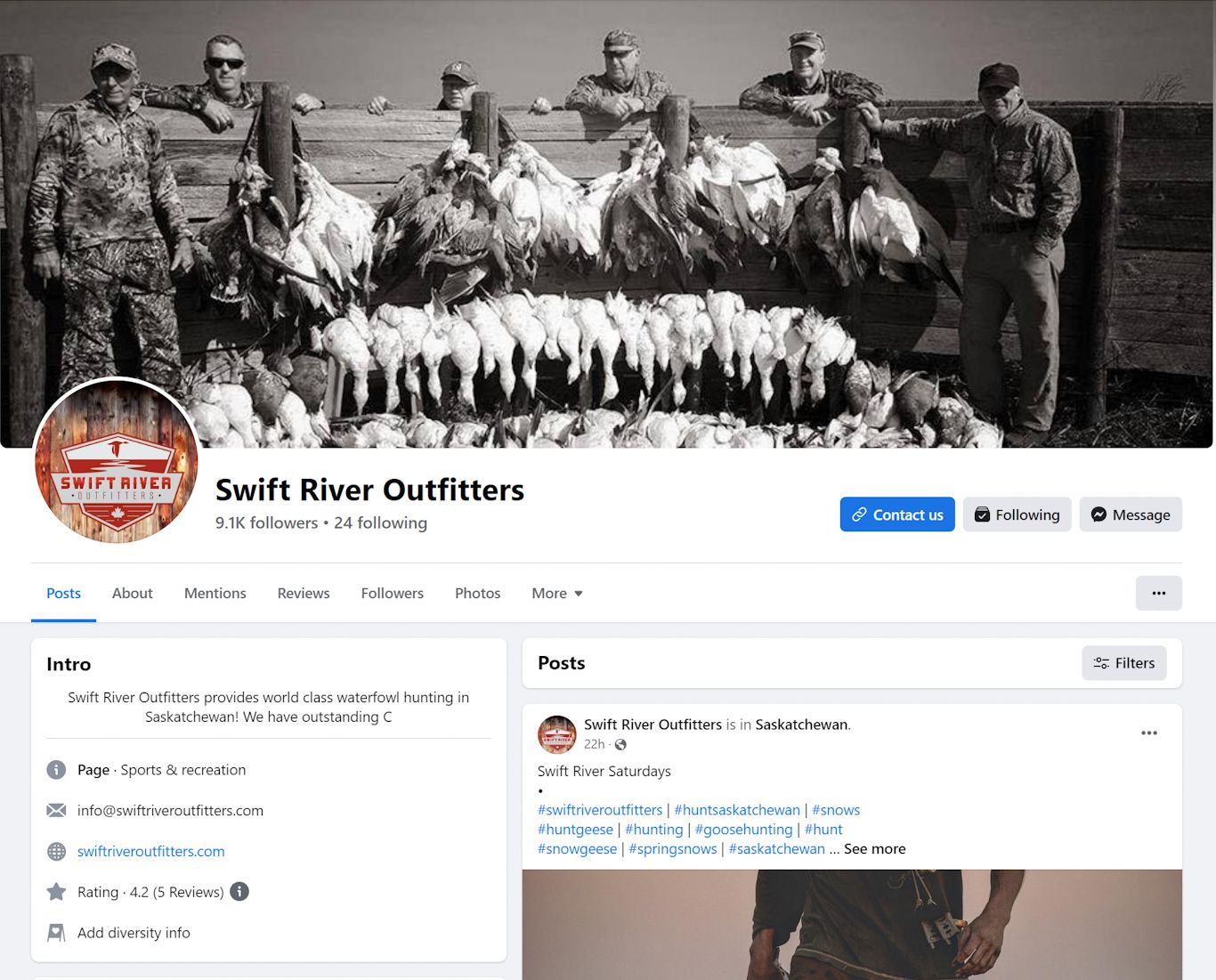 Hunting Outfitter Social Media Marketing