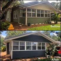 A Ladder Is Sitting in Front of A Building that Is Being Painted | Lakeland, FL | Lakeland Painting