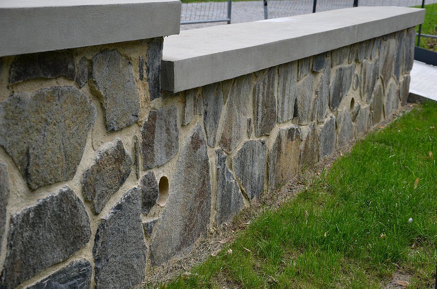 concrete walls with water drainage