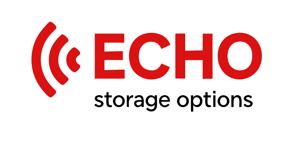 The logo for ECHO Storage Options is red and black on a white background.