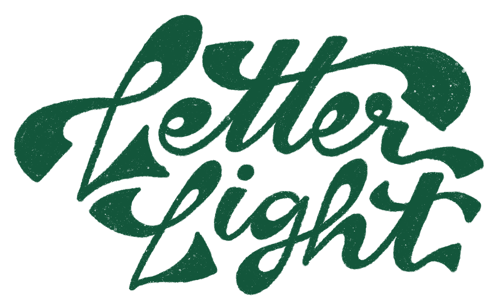 LetterLight Logo, handlettered.