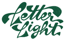 LetterLight Logo, handlettered.