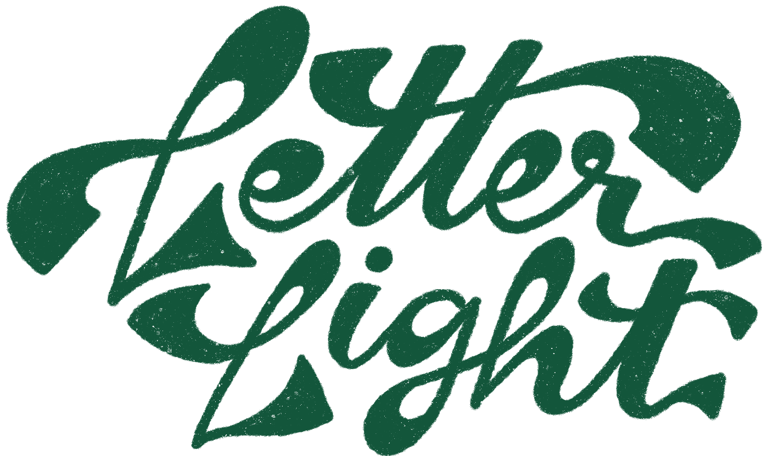 LetterLight Logo, handlettered.