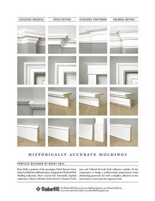 There are many different types of molding in this brochure.