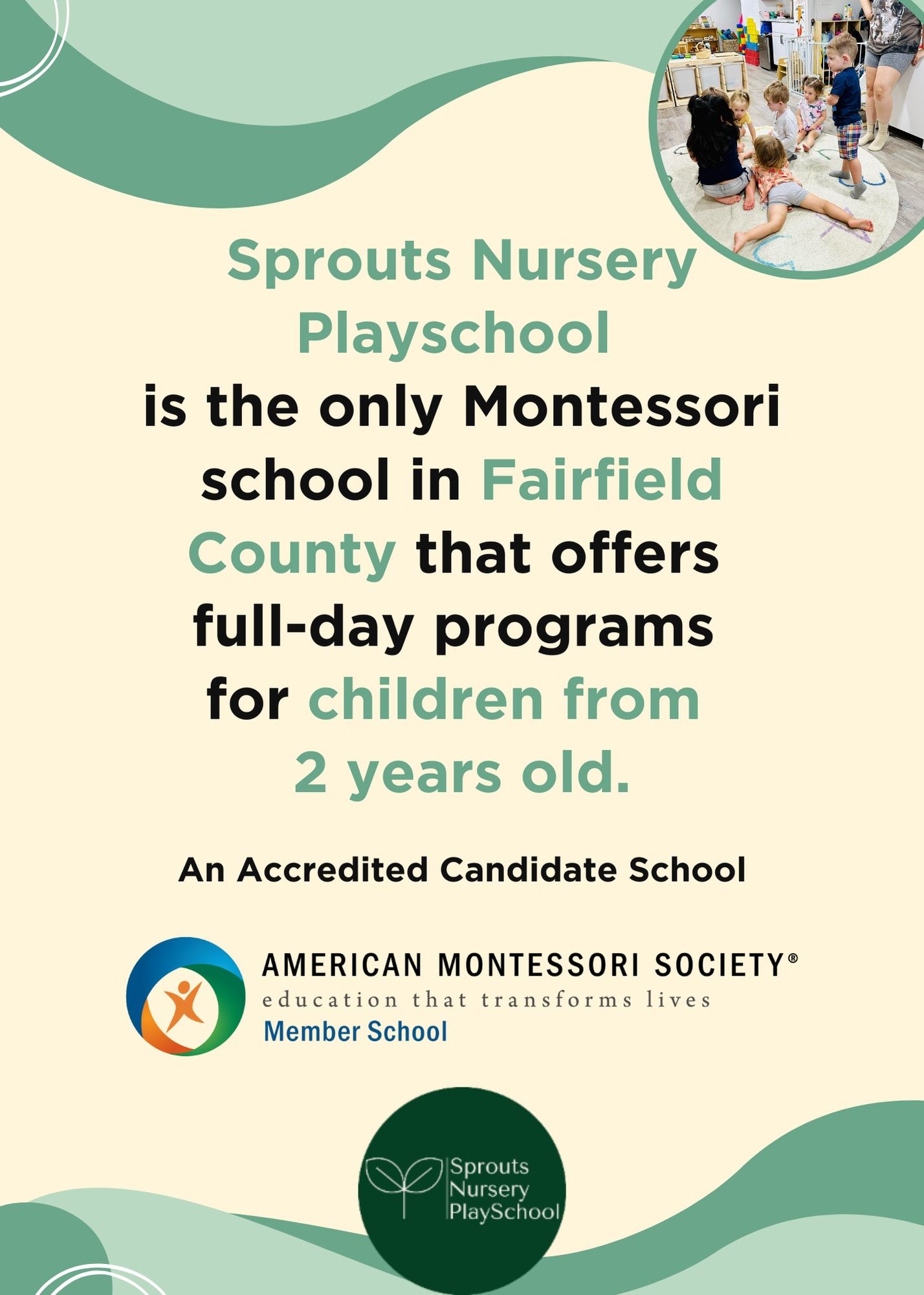 Advertisement for Sprouts Nursery Playschool Montessori