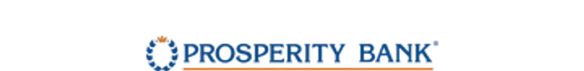 Logo for Prosperity Bank with their name and a stylized emblem.