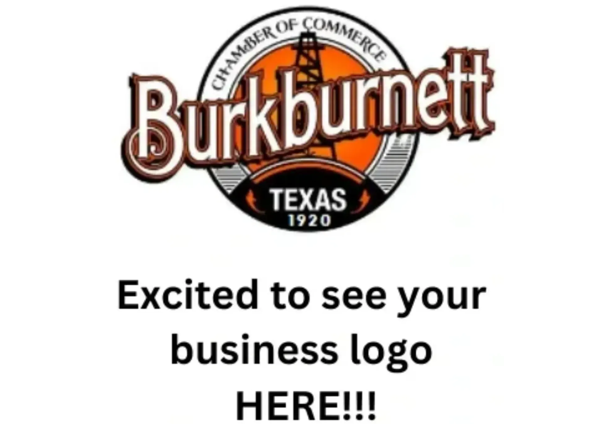 Logo of Burkburnett, Texas Chamber of Commerce with text 