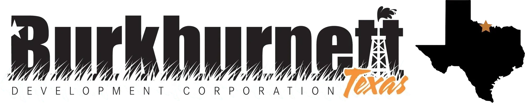 Burkburnett Development Corporation logo with Texas outline.