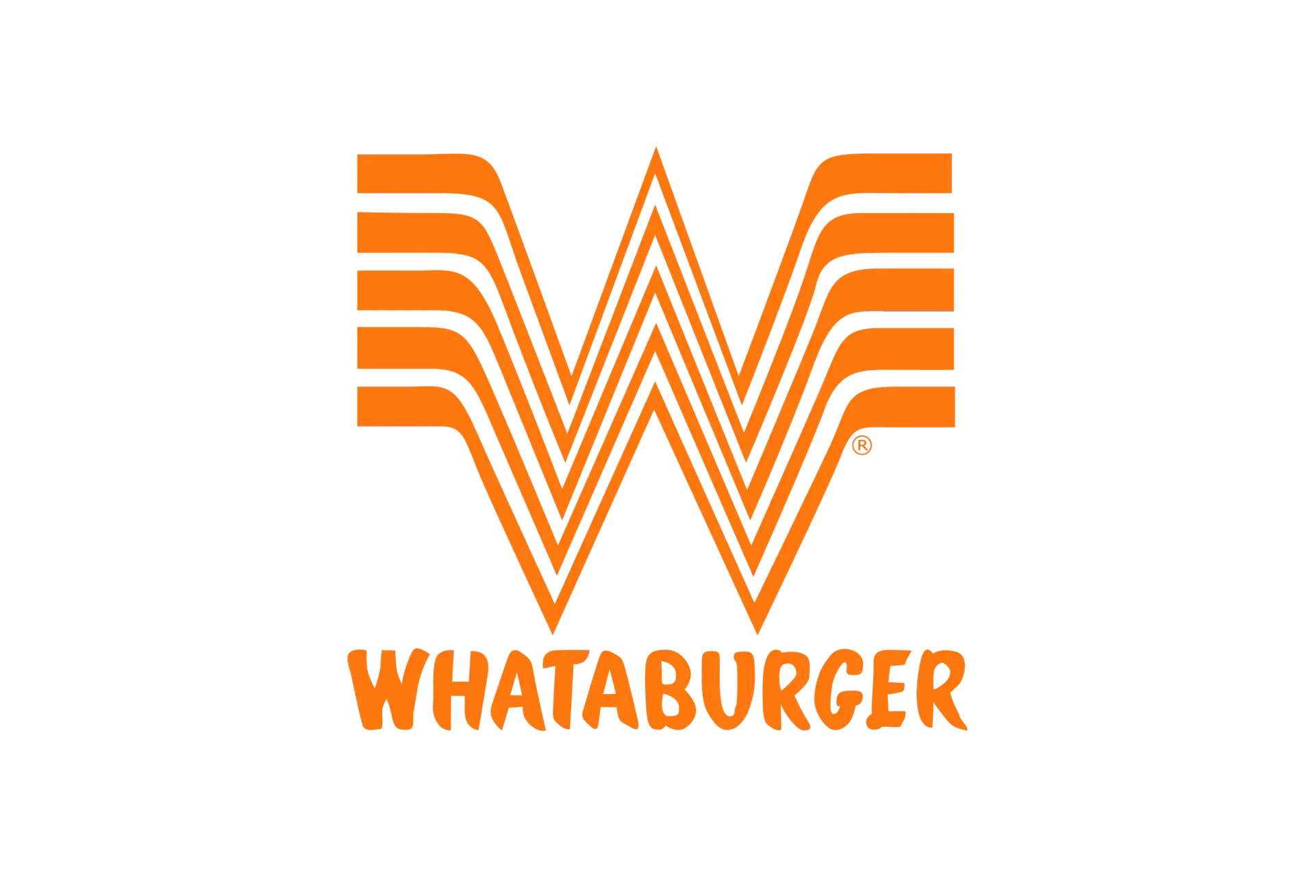 Whataburger logo: Orange “W” symbol with stripes above "Whataburger" text.