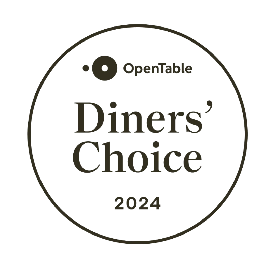 OpenTable Diners' Choice 2024 badge: A circular logo with the text