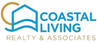 Logo for Coastal Living Realty & Associates with a blue house icon, a gold sun, and blue and gold text.