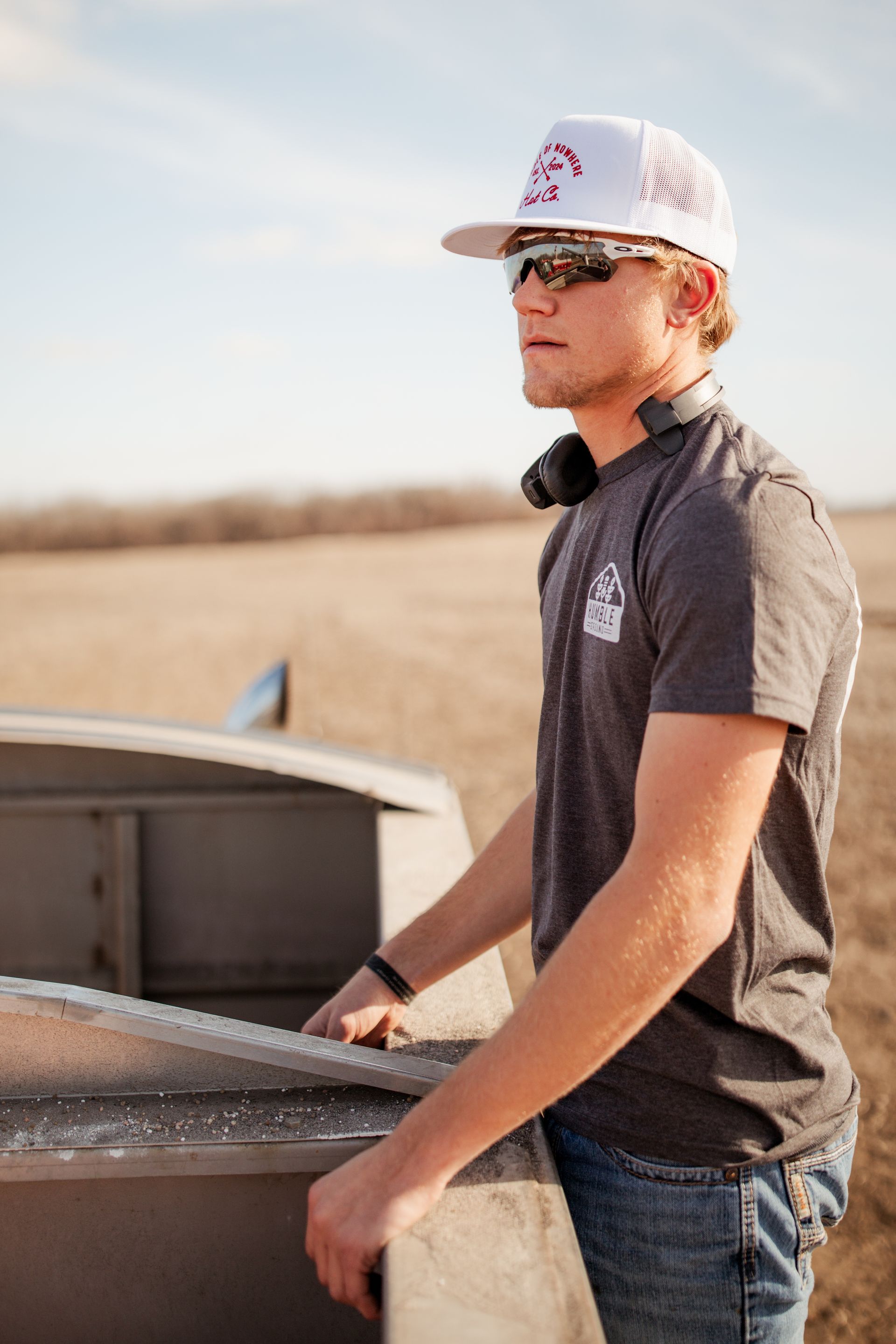 Middle of Nowhere Red Stitched Logo