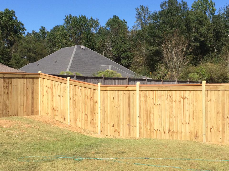 Backyard Wooden Fence — Hattiesburg, MS — United Fence Co