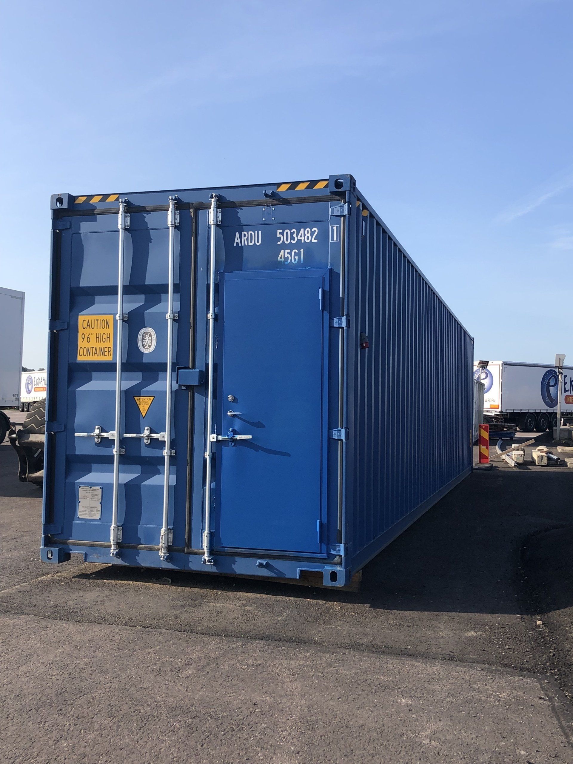 40 fot ny container med dörr i dörr ,Arlöv,Helsingborg,Västerås,Göteborg