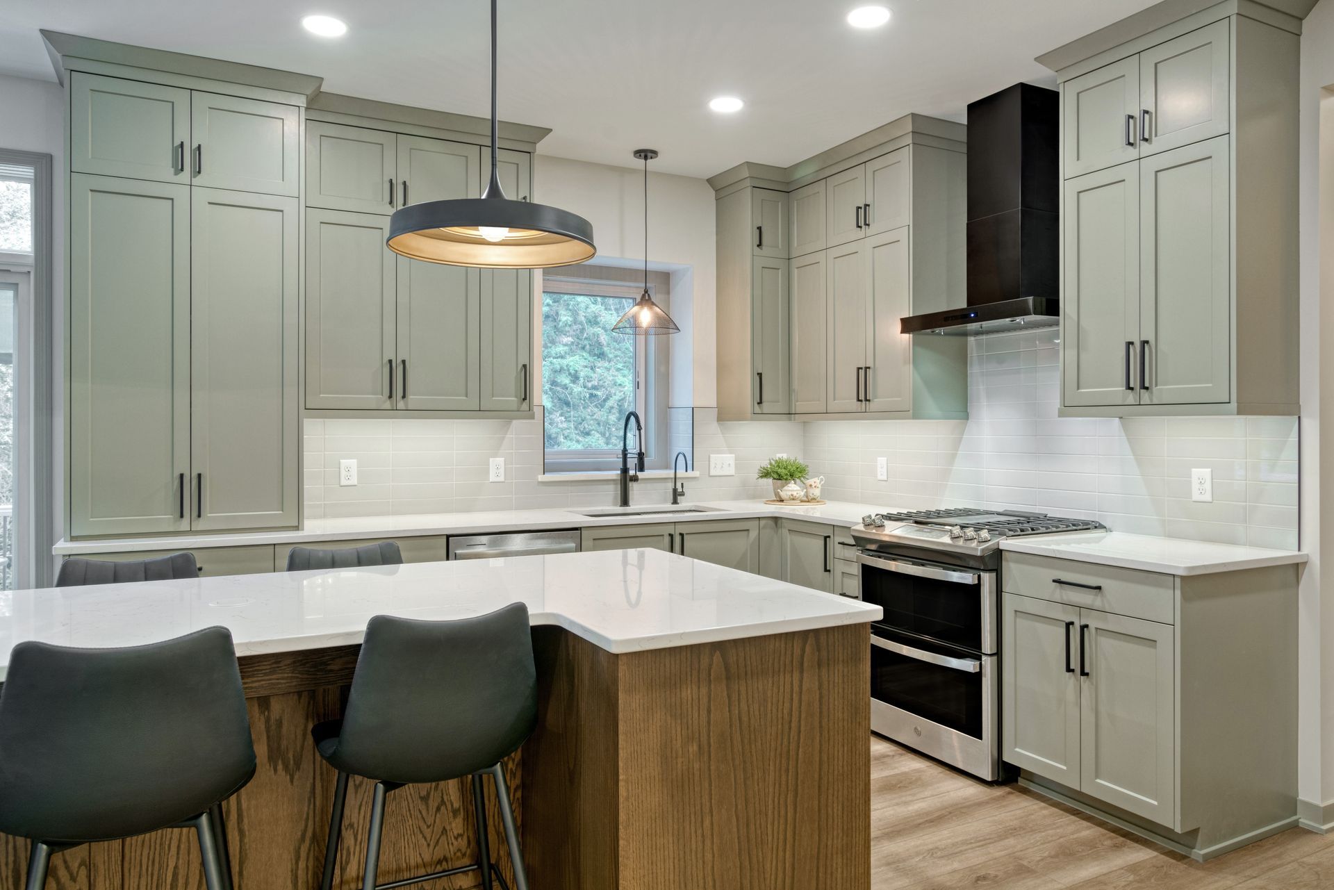 After photo of modern and neutral kitchen