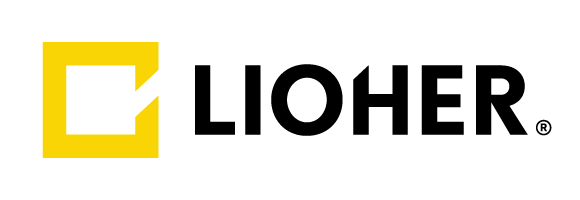 The logo for lioher is yellow and black on a white background.