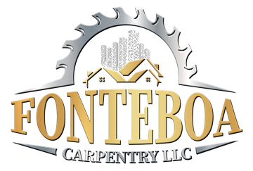 A logo for fonteboa carpentery llc with a saw blade