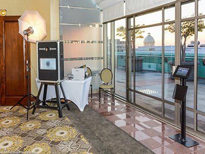 Deluxe photo booth located at capitol city club Montgomery Al