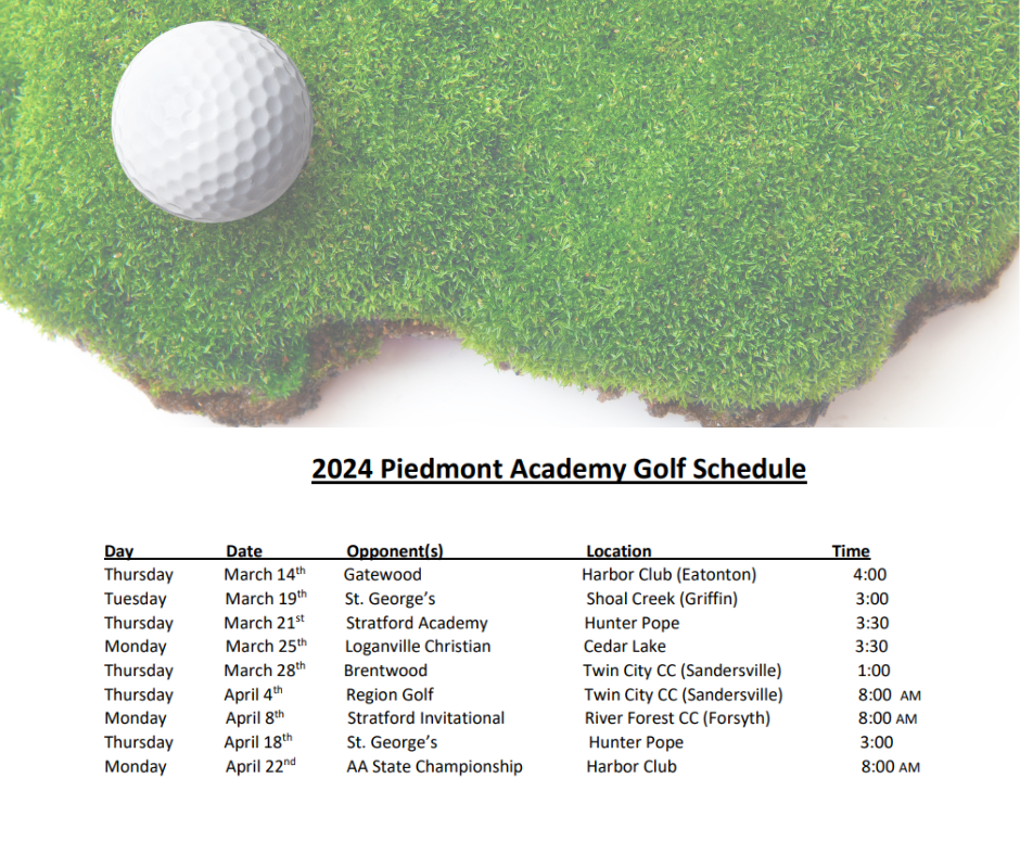 a golf schedule for the 2023 season is shown