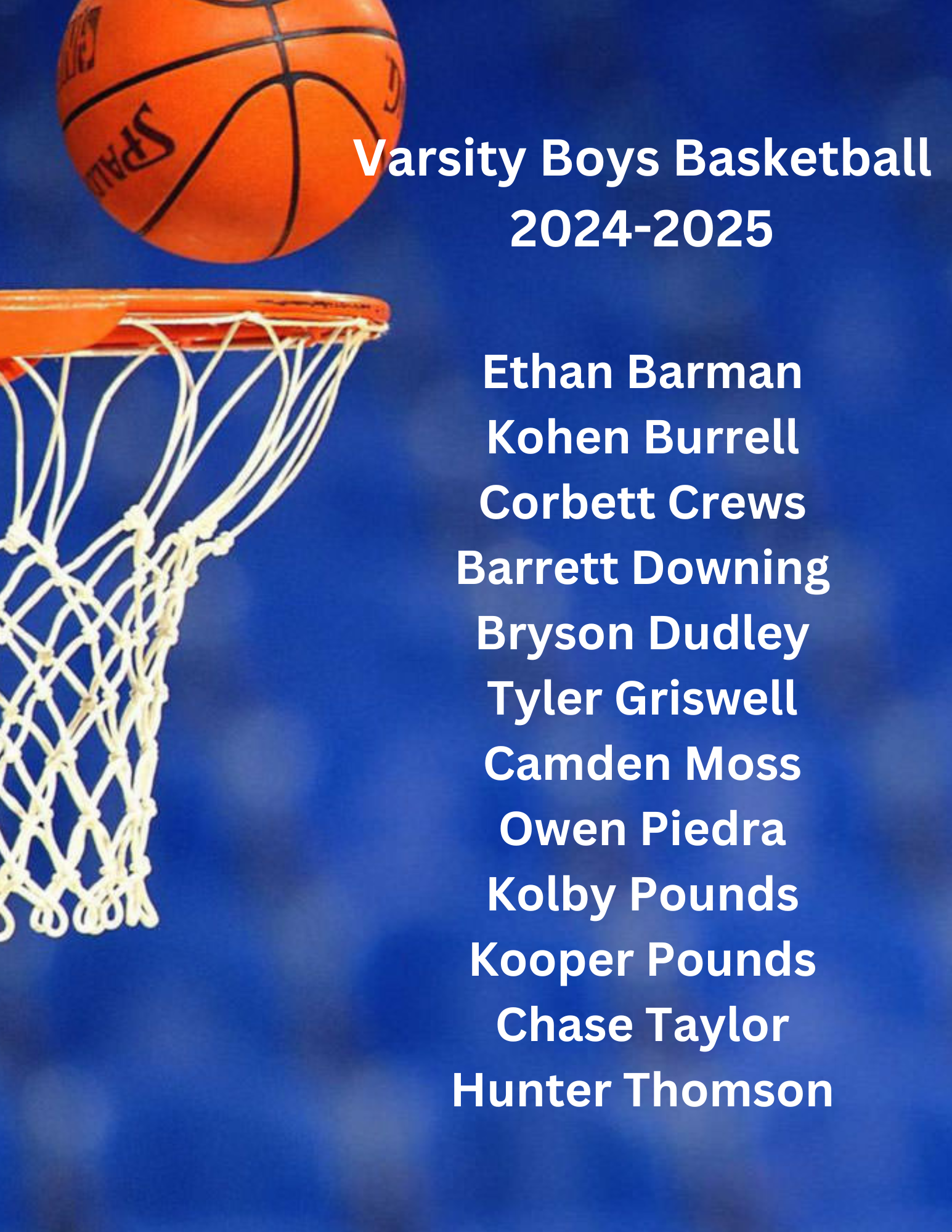 a list of basketball players for the 2023-04 piedmont basketball varsity boys basketball roster