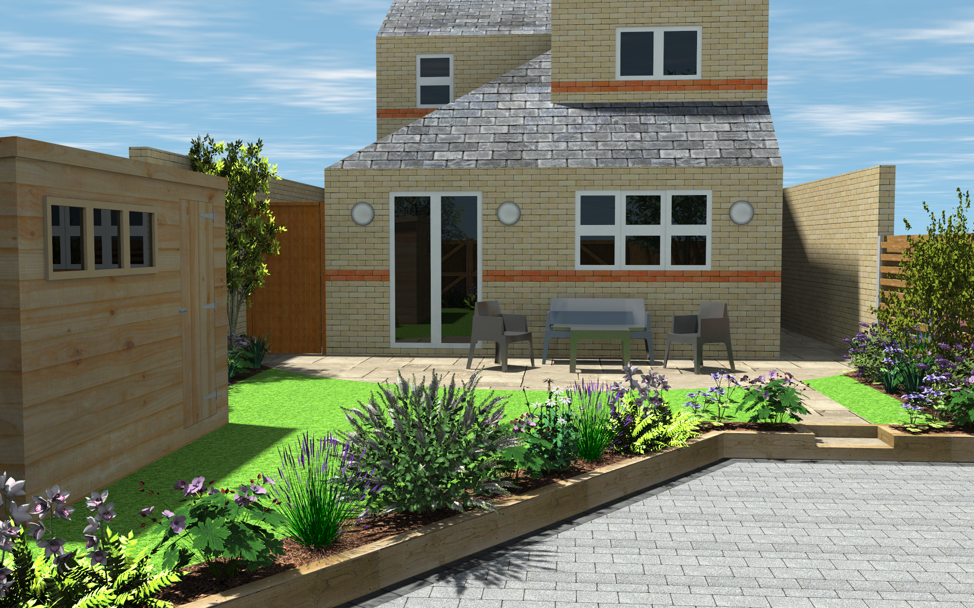 3D CAD Garden Design By Precision Landscape