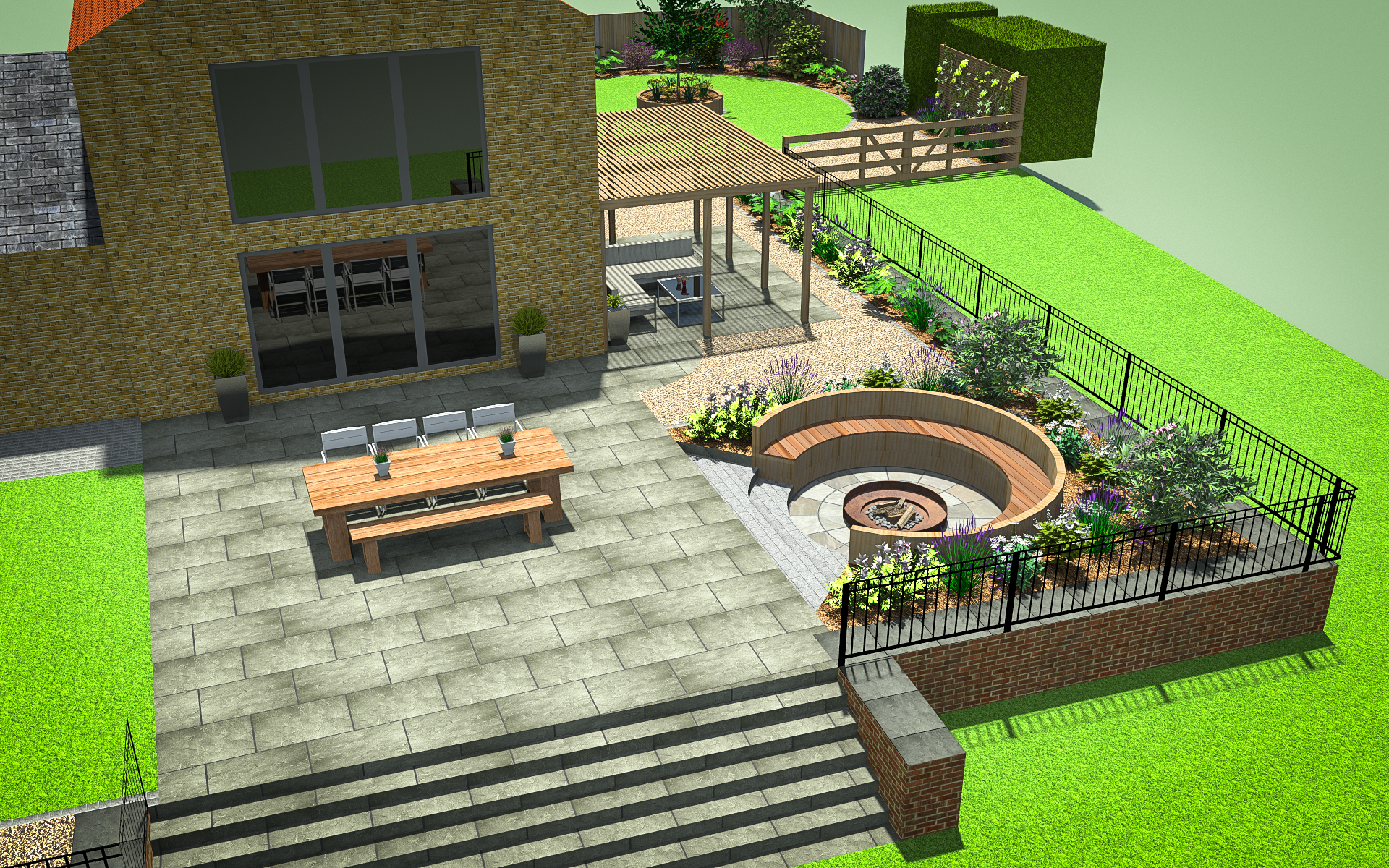 3D CAD Garden Design By Precision Landscape