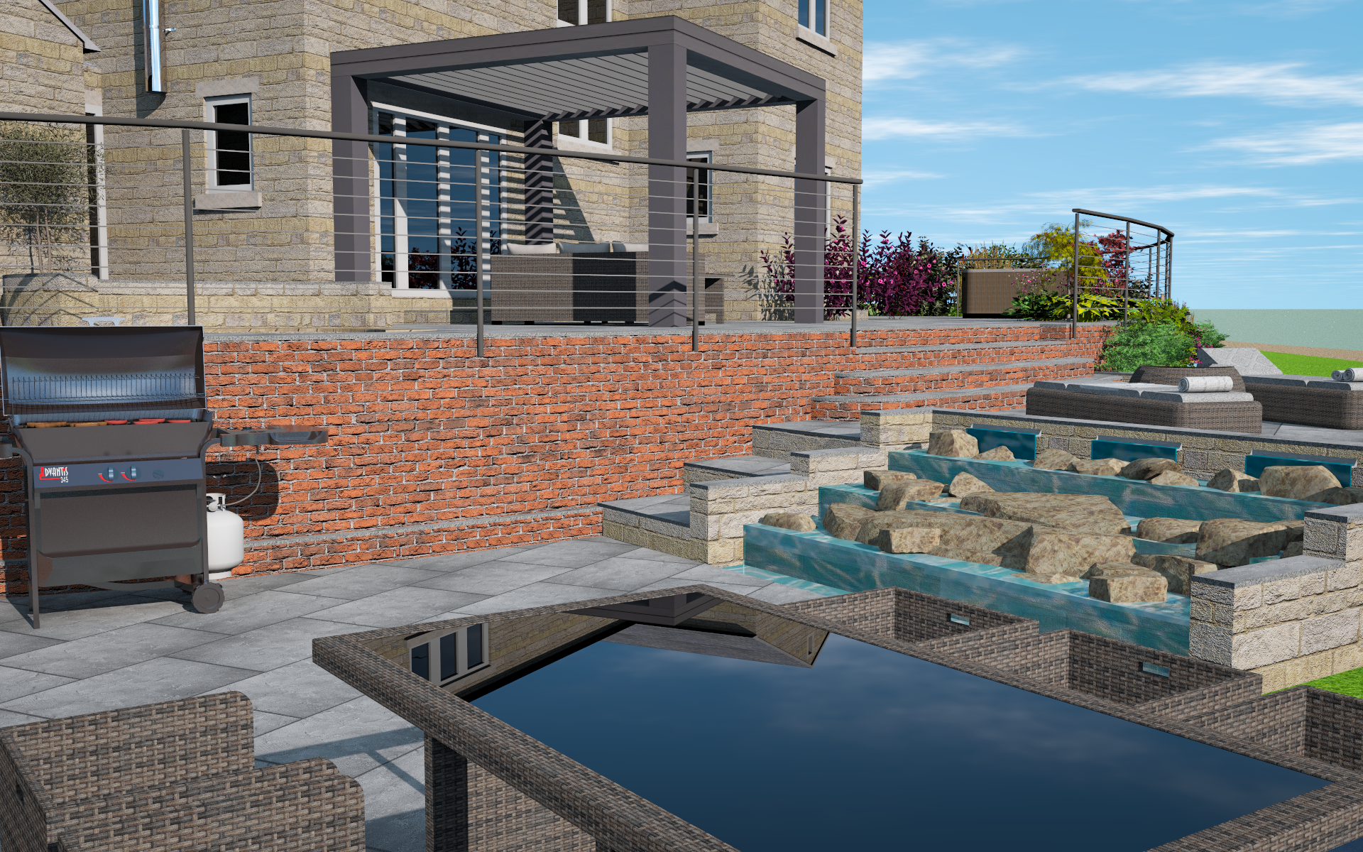 3D CAD Garden Design By Precision Landscape