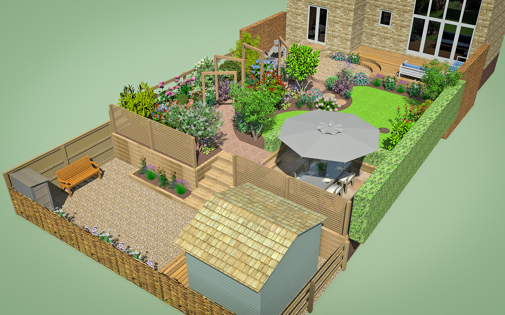 3D CAD Garden Design By Precision Landscape