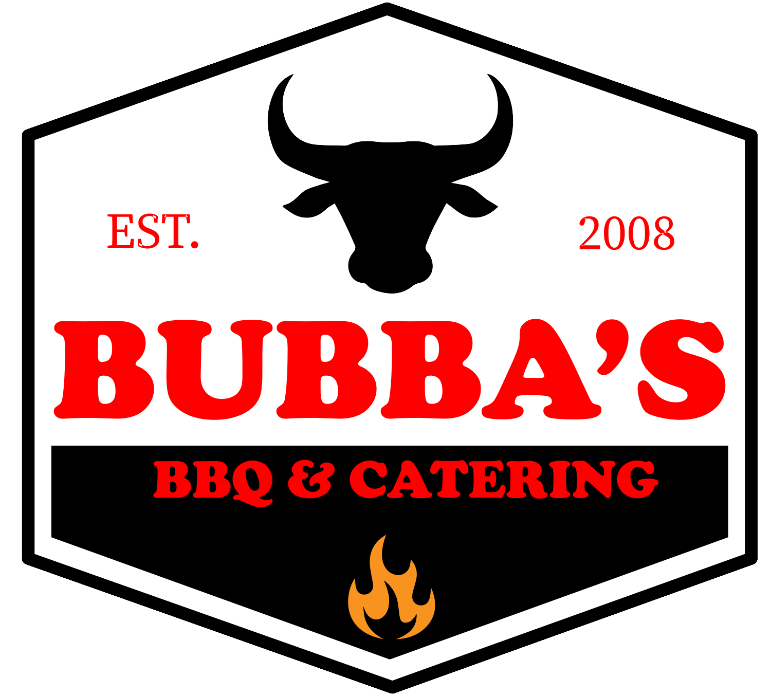 A logo for bubba 's bbq and catering