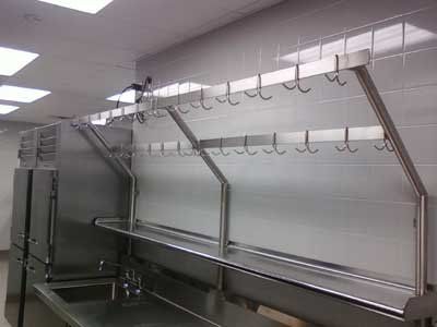 cantilever pot rack
