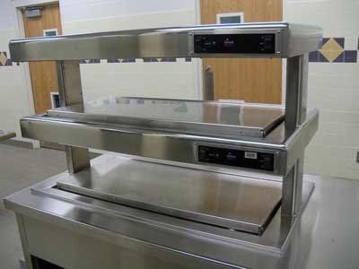 heated display shelves small