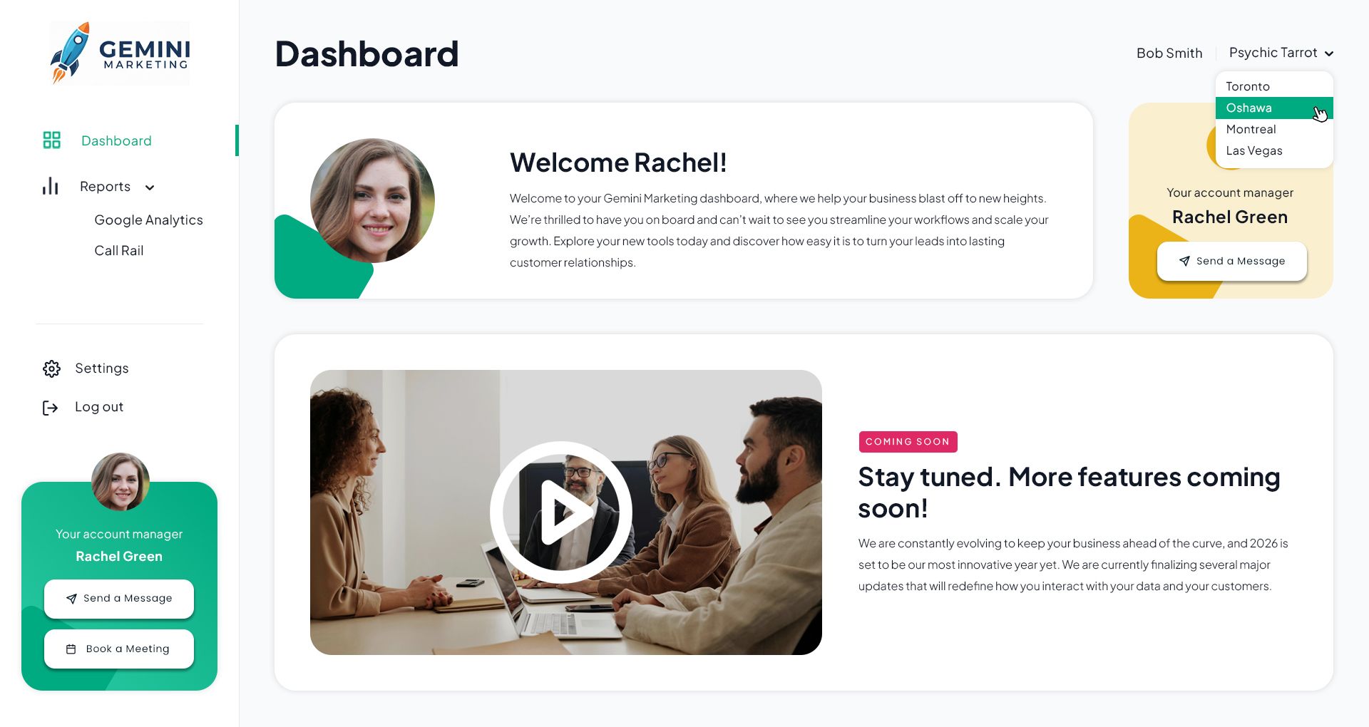 Nine cards with blog post topics including tips, SEO, lists, and action items.