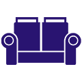 Icono - sofá con cajas