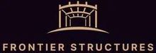 Logo for Frontier Structures featuring a stylized architectural design in gold on a dark background.