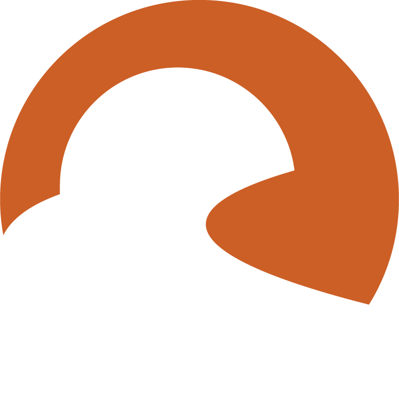 A terracotta-colored circular arrow icon, symbolizing a refresh or reload action.